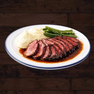 NY Strip with Mashed Potatoes & Green Beans
