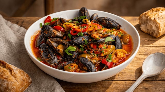 Mussels Fra Diavolo.