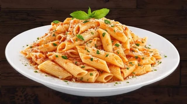 Penne alla Vodka with Chicken (Lunch).