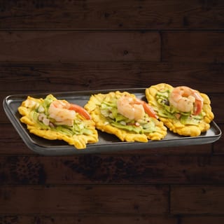 6 Tostones con Camarones