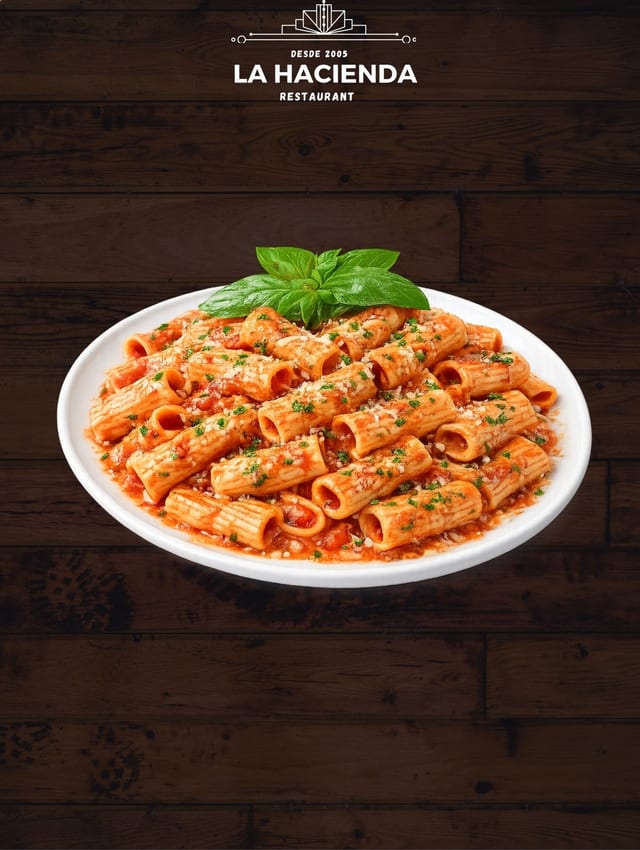 Rigatoni with Creamy Tomato Sauce.