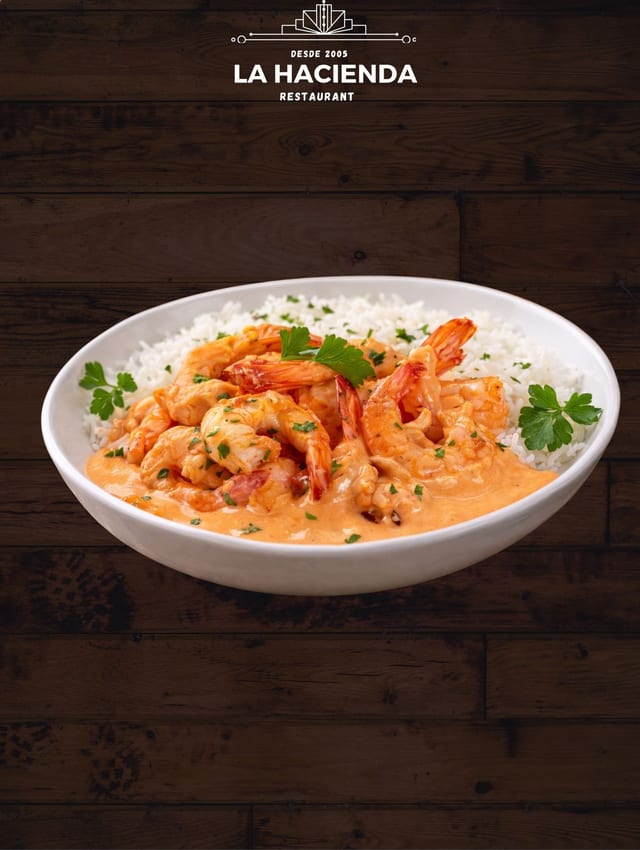 Shrimp in Cream.